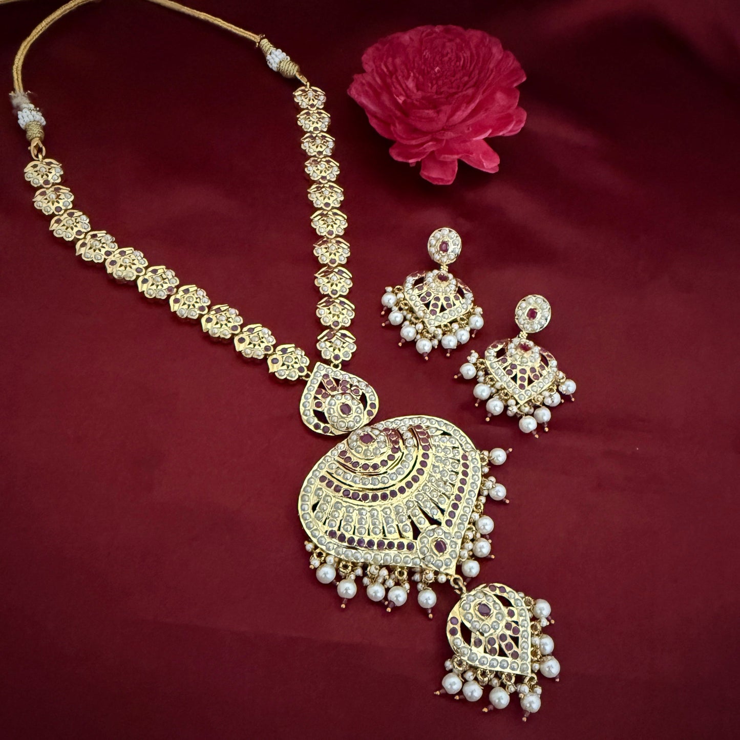 Jadau Long Necklace Set