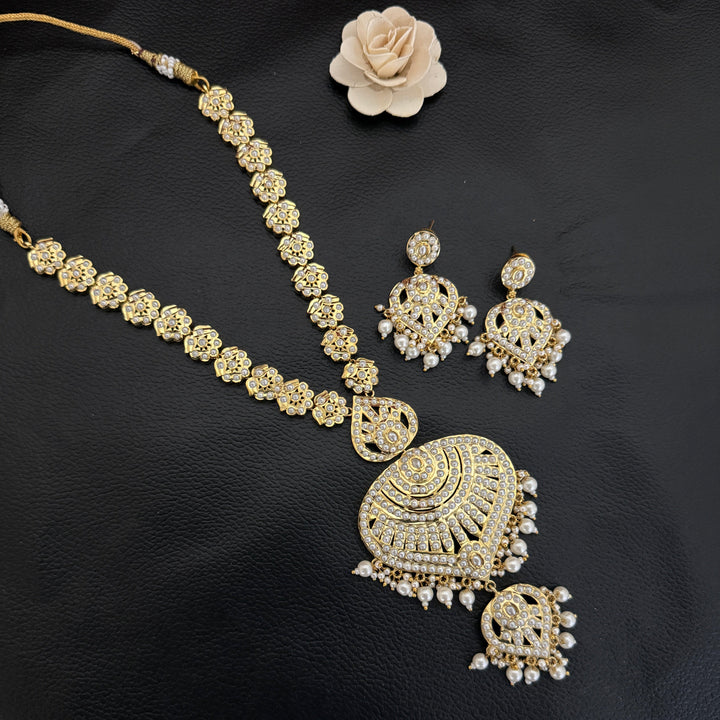 Premium Quality Jadau Long Necklace Set