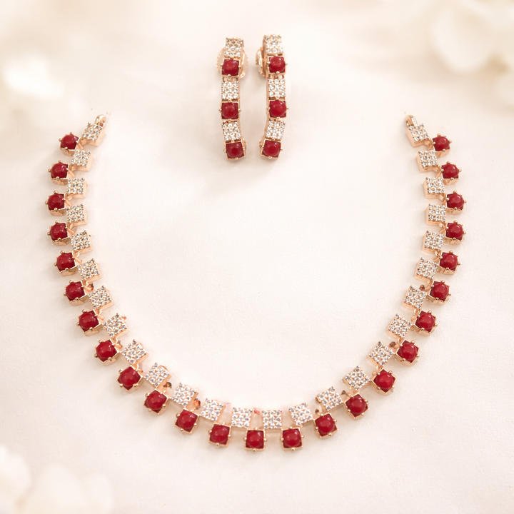 Sparkling Zirconia Necklace Set