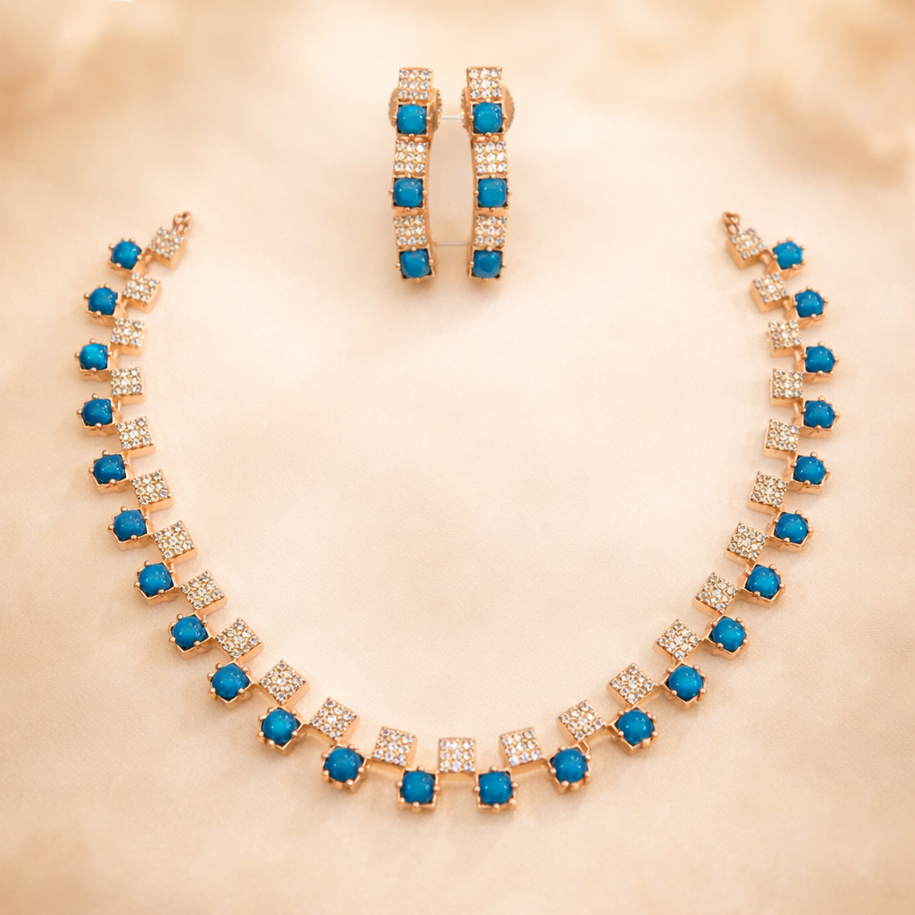 Sparkling Zirconia Necklace Set