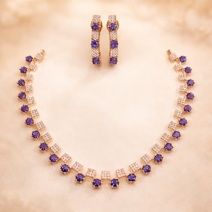 Sparkling Zirconia Necklace Set