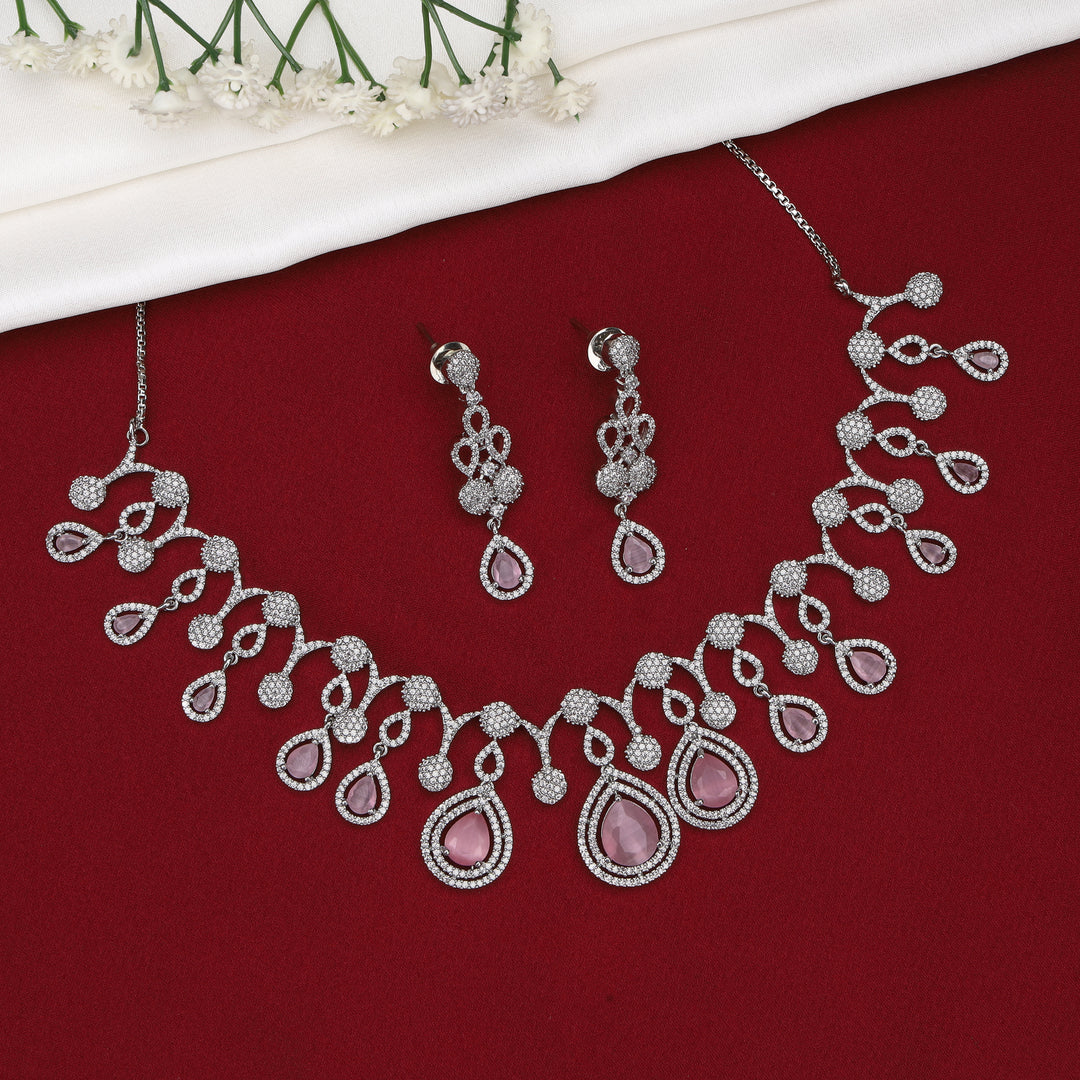 Cubic Zirconia Necklce Set