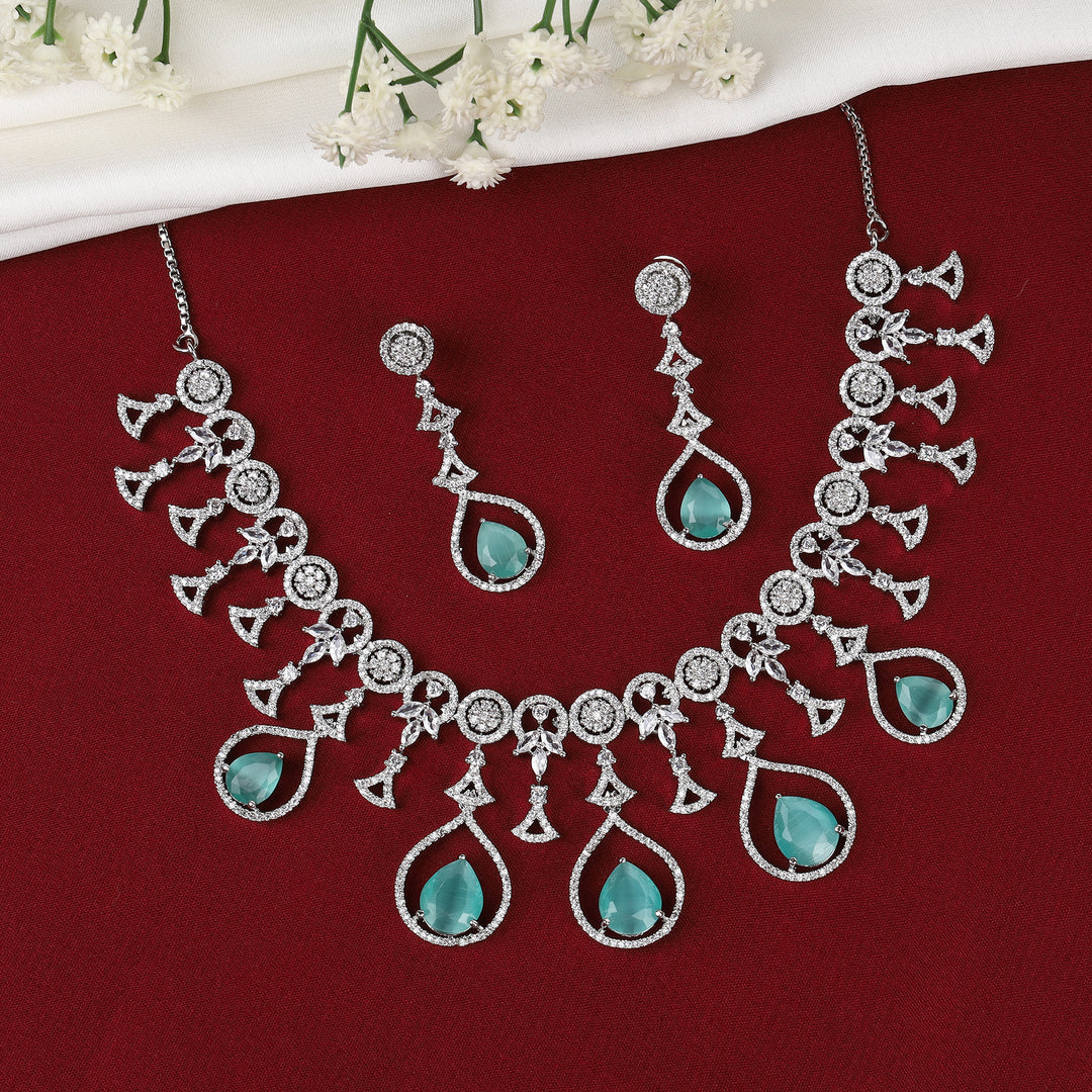 Designer Zircon Necklace Set