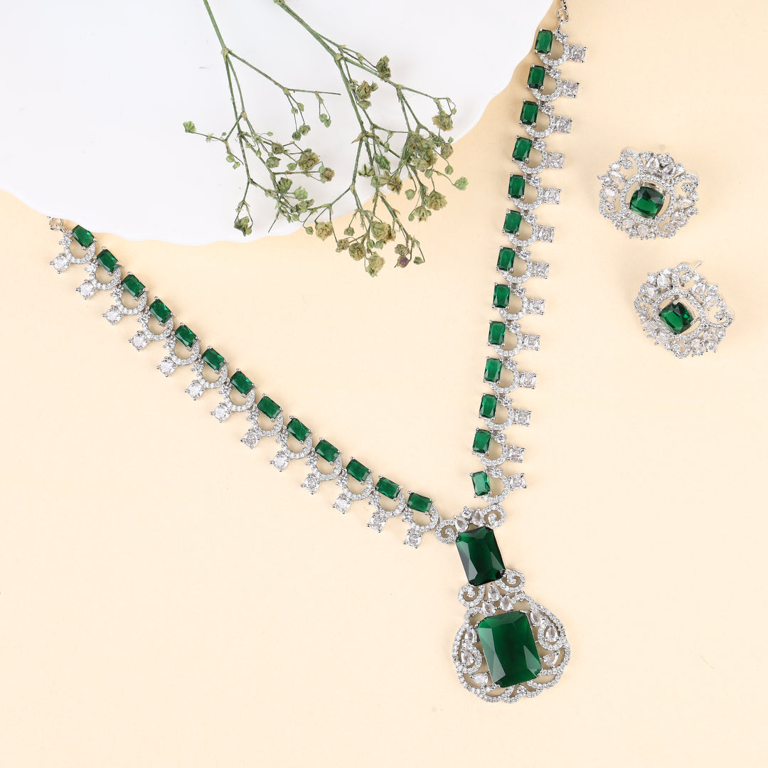 American Diamond Necklace Set