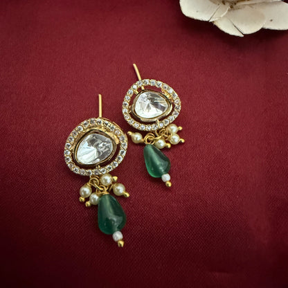 Elegant Kundan Polki Studs