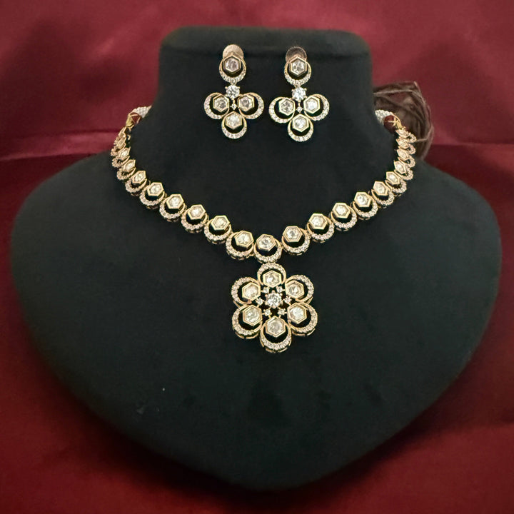Unique Kundan Polki Necklace Set