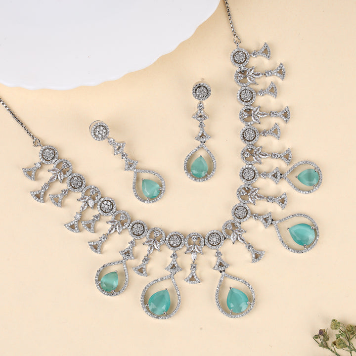 Designer Zircon Necklace Set