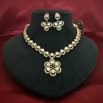 Unique Kundan Polki Necklace Set