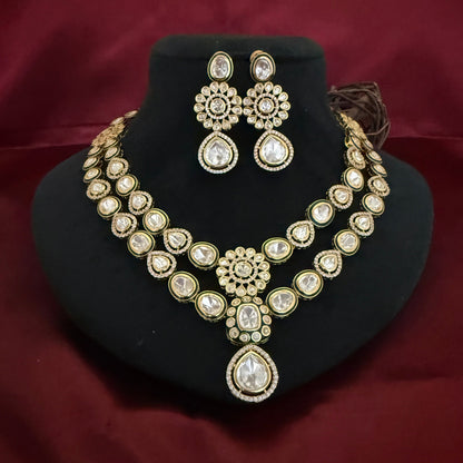 Meenakari Kundan Polki Necklace Set