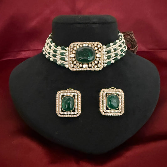 Elegant Kundan Polki Choker Set