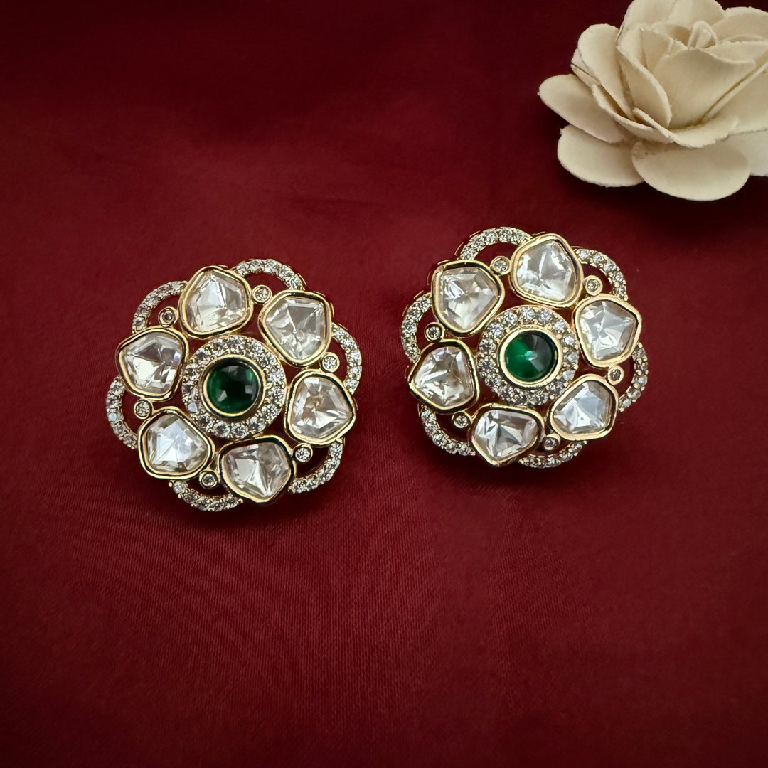 Elegant Kundan Polki Studs