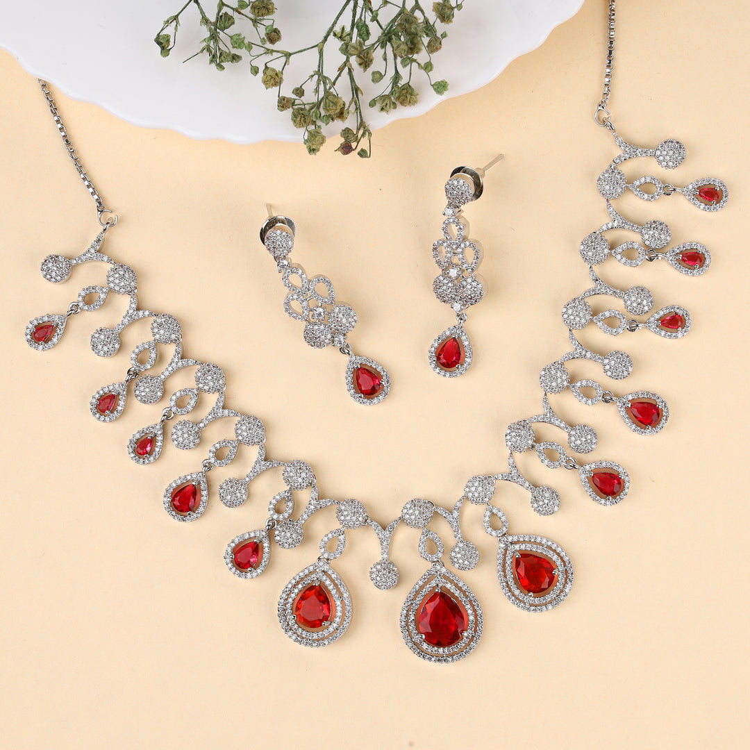 Cubic Zirconia Necklce Set