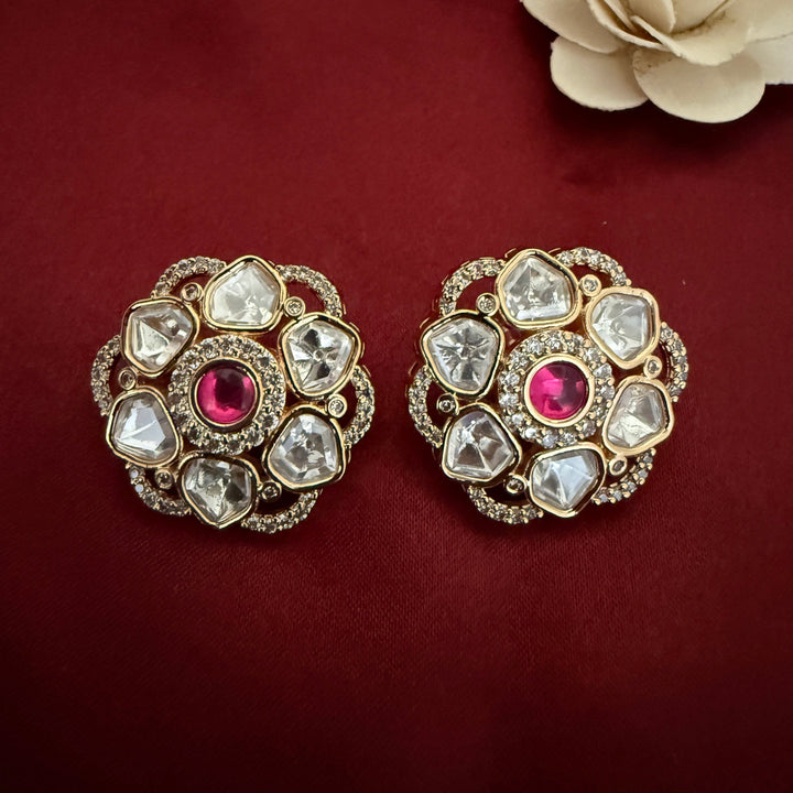 Elegant Kundan Polki Studs