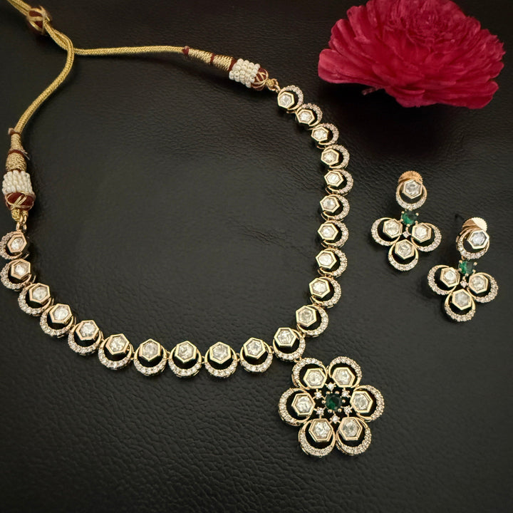 Unique Kundan Polki Necklace Set