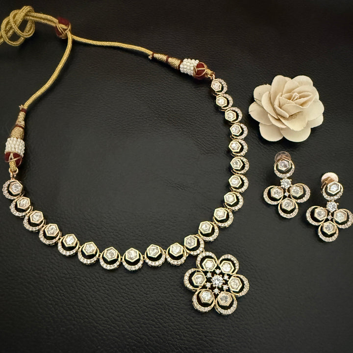 Unique Kundan Polki Necklace Set