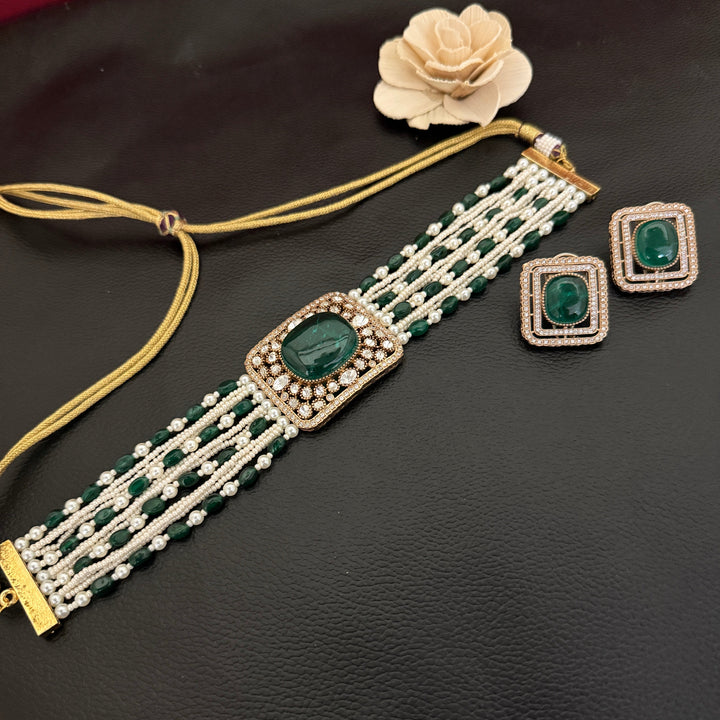 Elegant Kundan Polki Choker Set