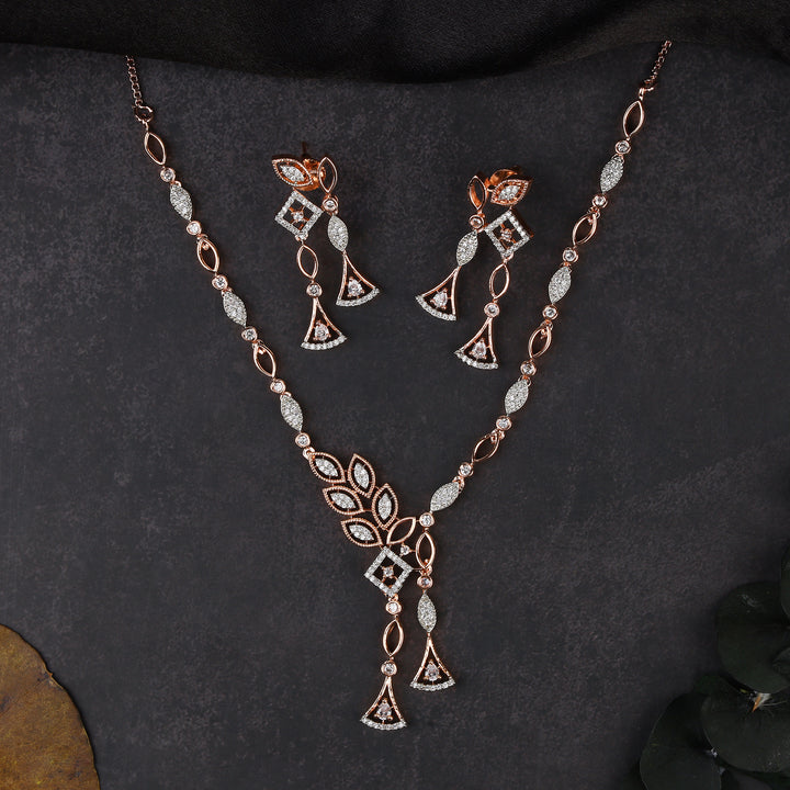 Rose Gold Plated Necklace Set