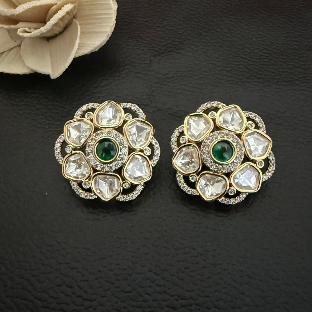 Elegant Kundan Polki Studs