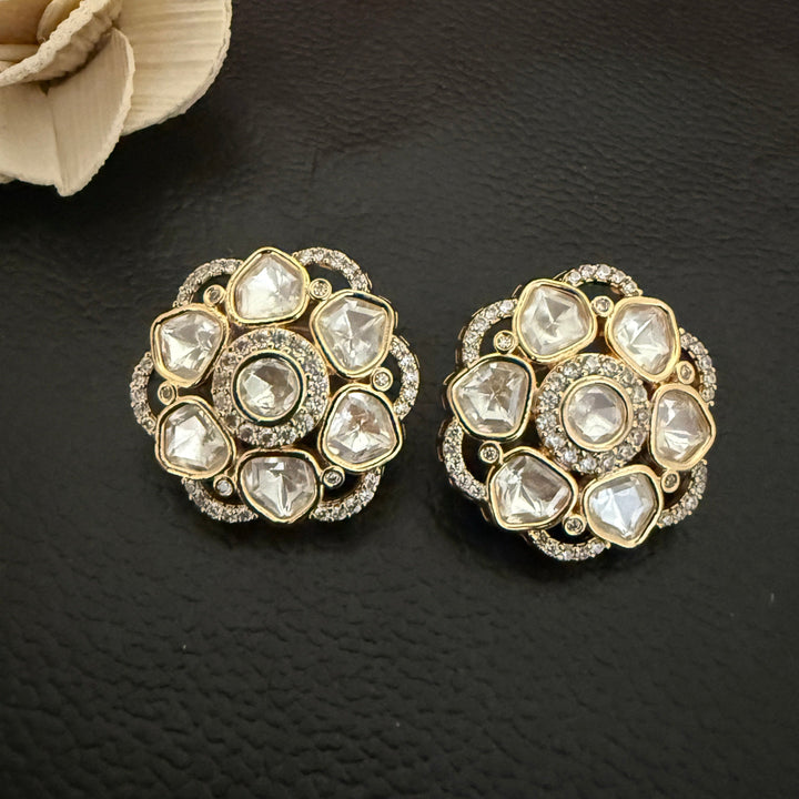 Elegant Kundan Polki Studs