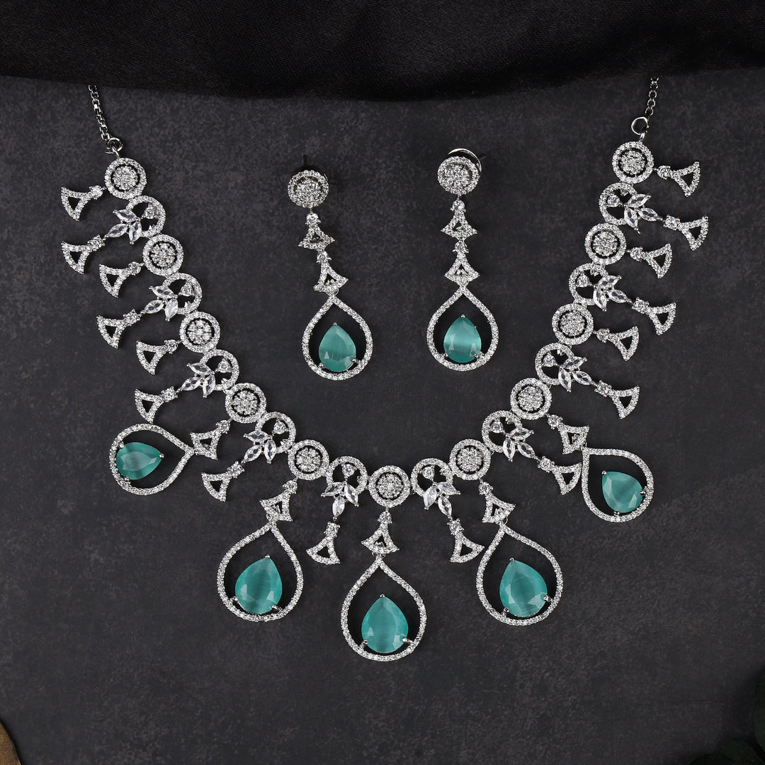 Designer Zircon Necklace Set