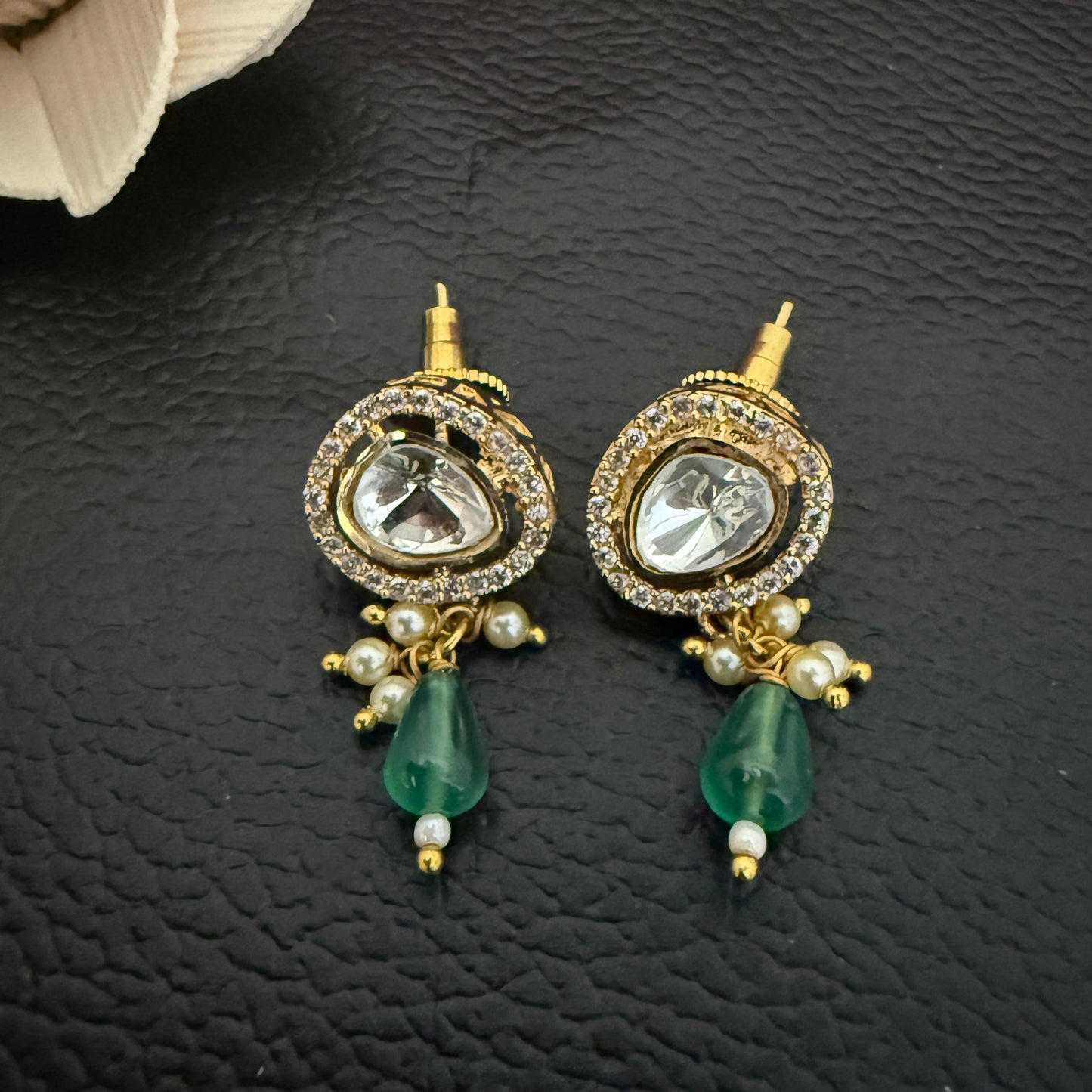 Elegant Kundan Polki Studs