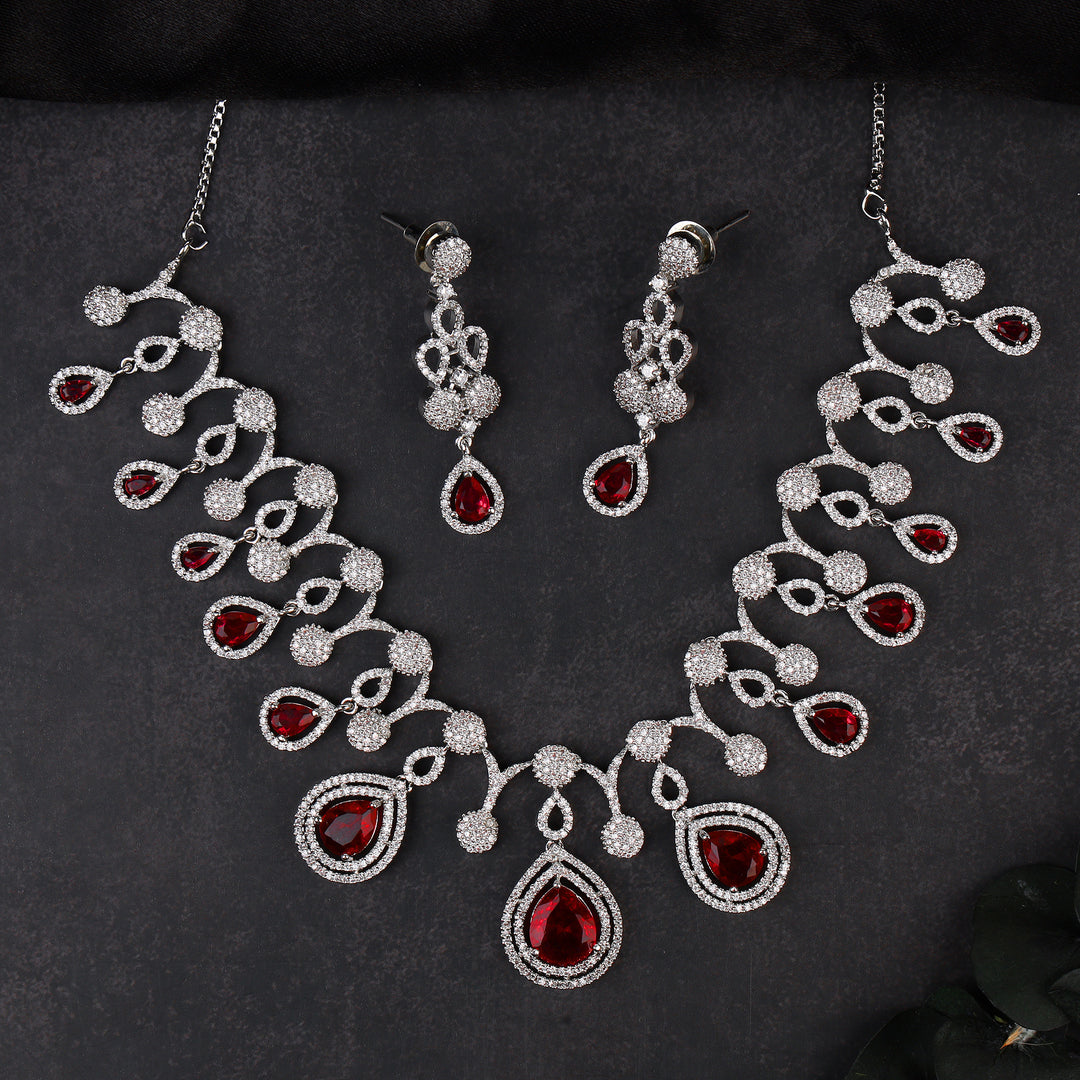 Cubic Zirconia Necklce Set