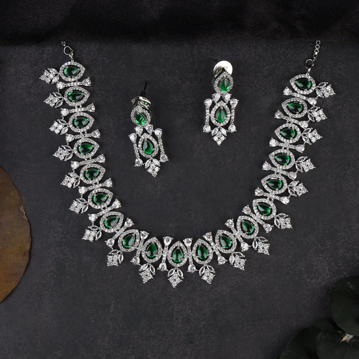 Emerald Zircon Necklace Set