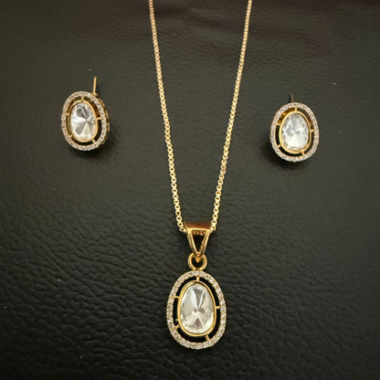 Kundan Polki Pendant Set