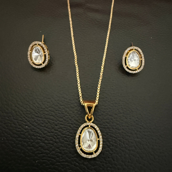 Kundan Polki Pendant Set