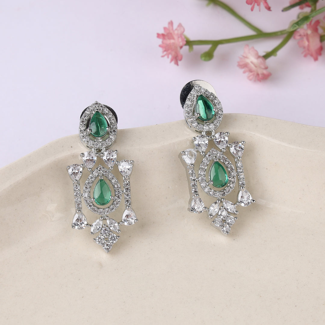 Emerald Zircon Necklace Set