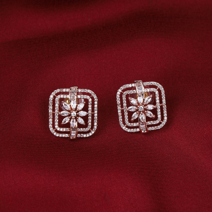 Square Zircon Studs