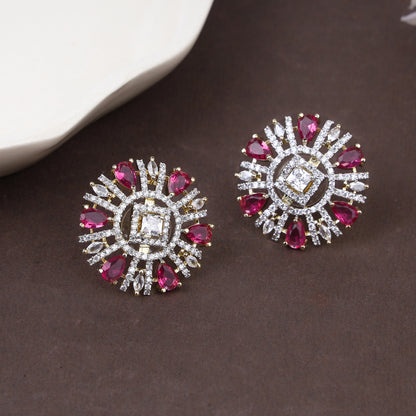 Round American Diamond Studs