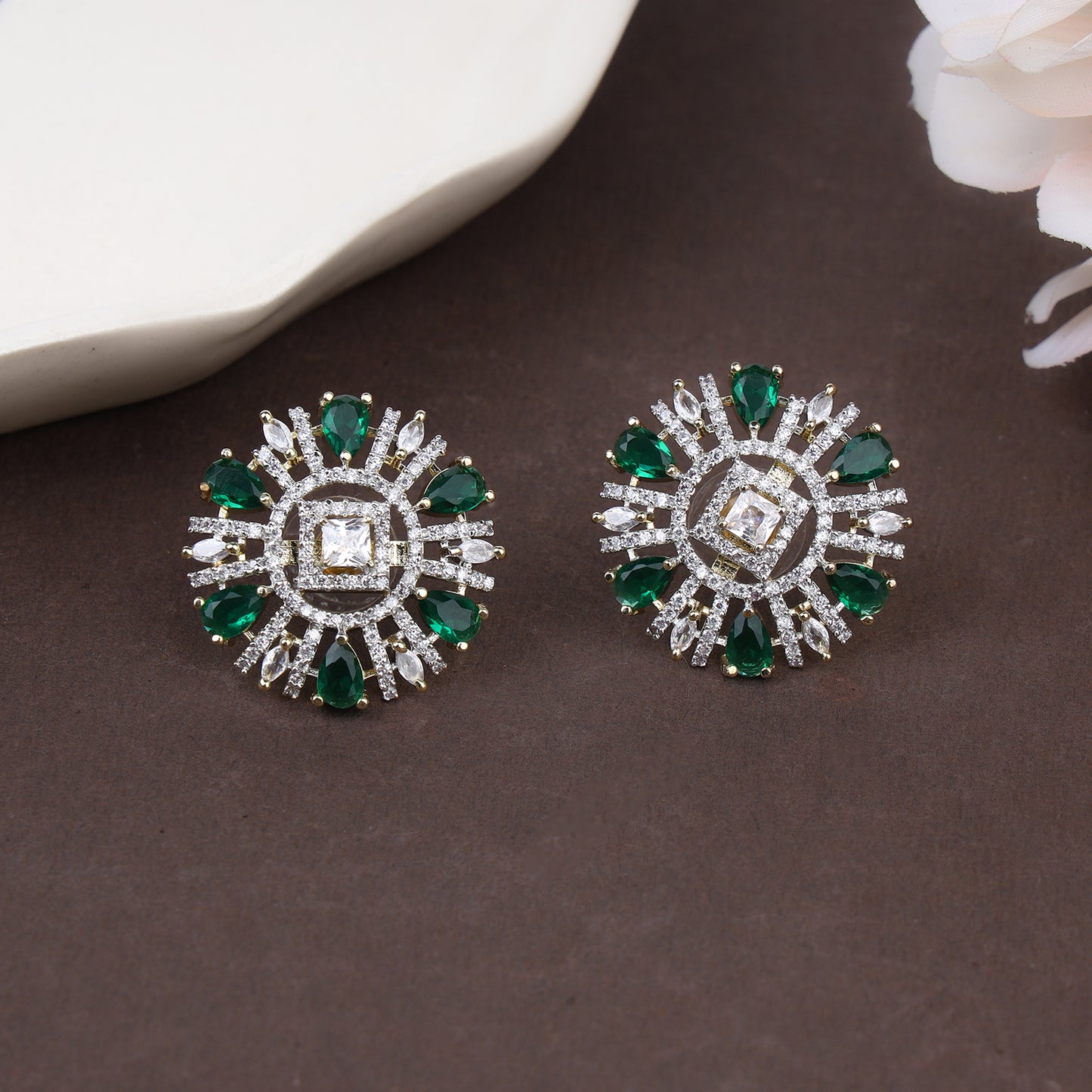 Round American Diamond Studs