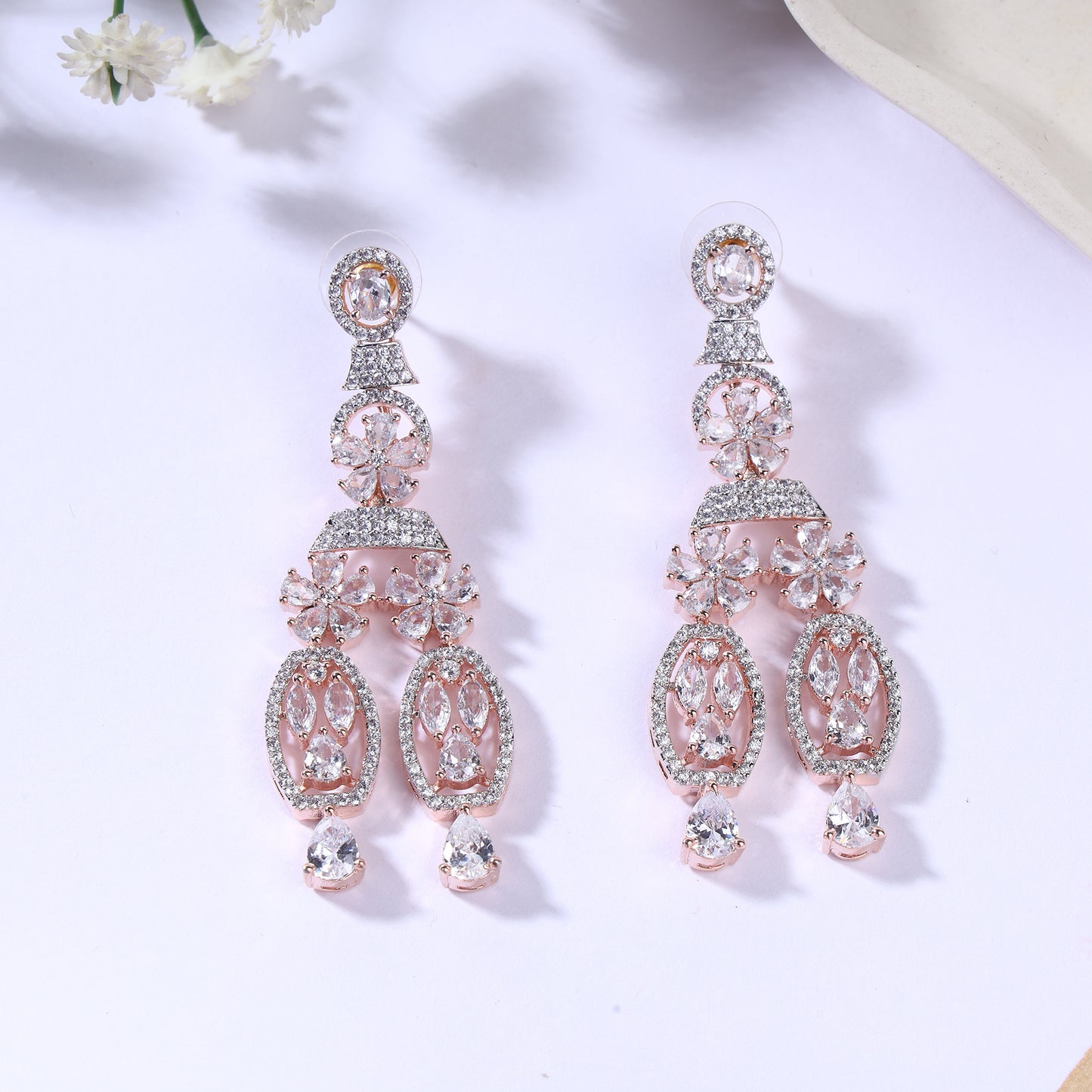 American Diamond Long Earrings