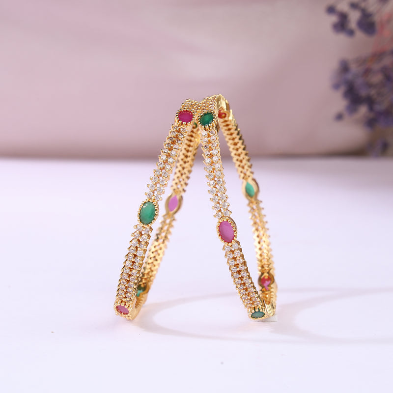 Gold Plated Bangle Set