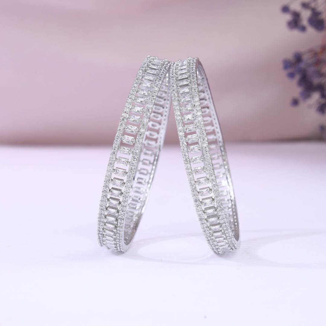 American Diamond Bangle Set