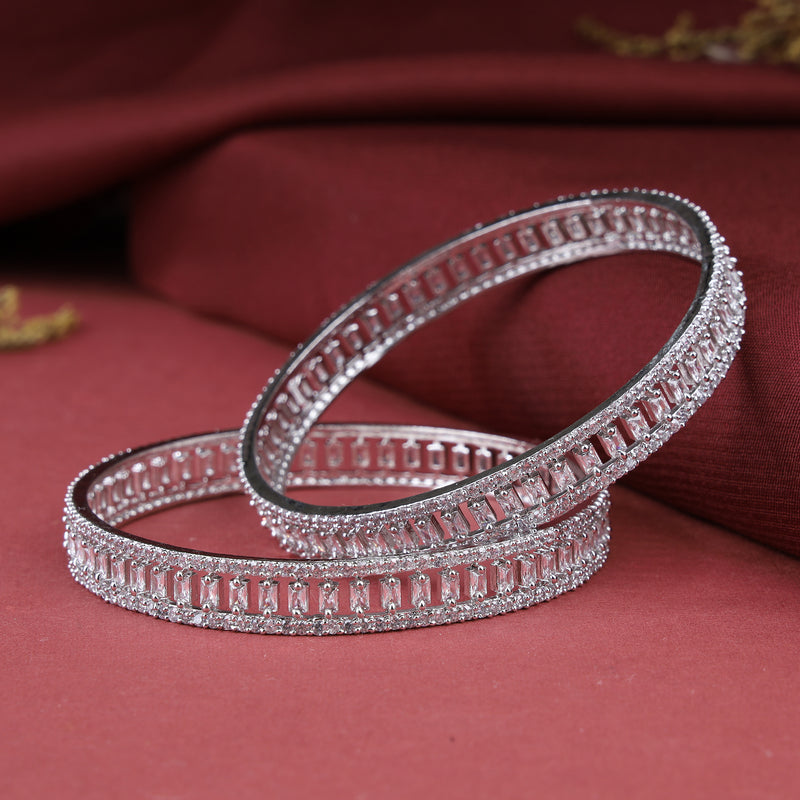 Premium American Diamond Bangles Set