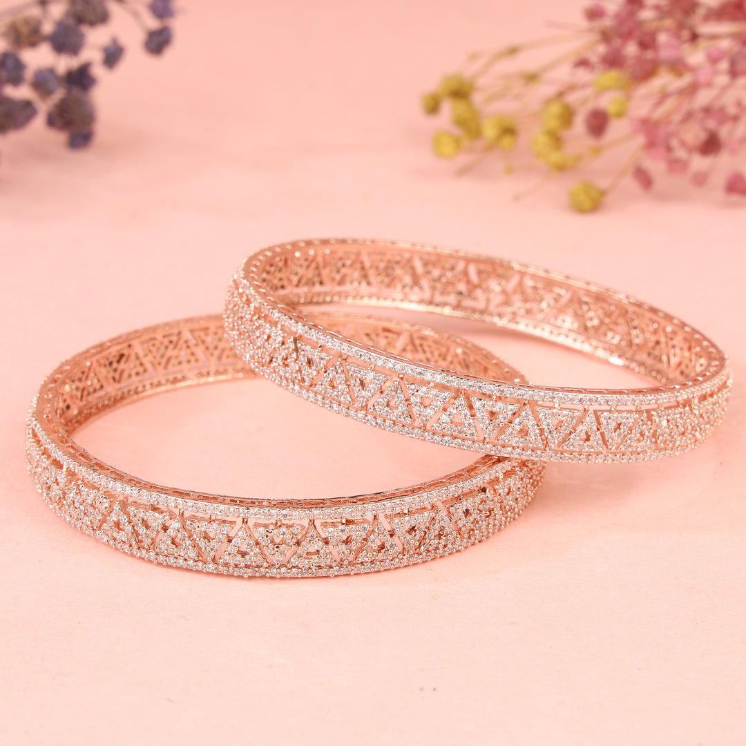 American Diamond Bangles Set