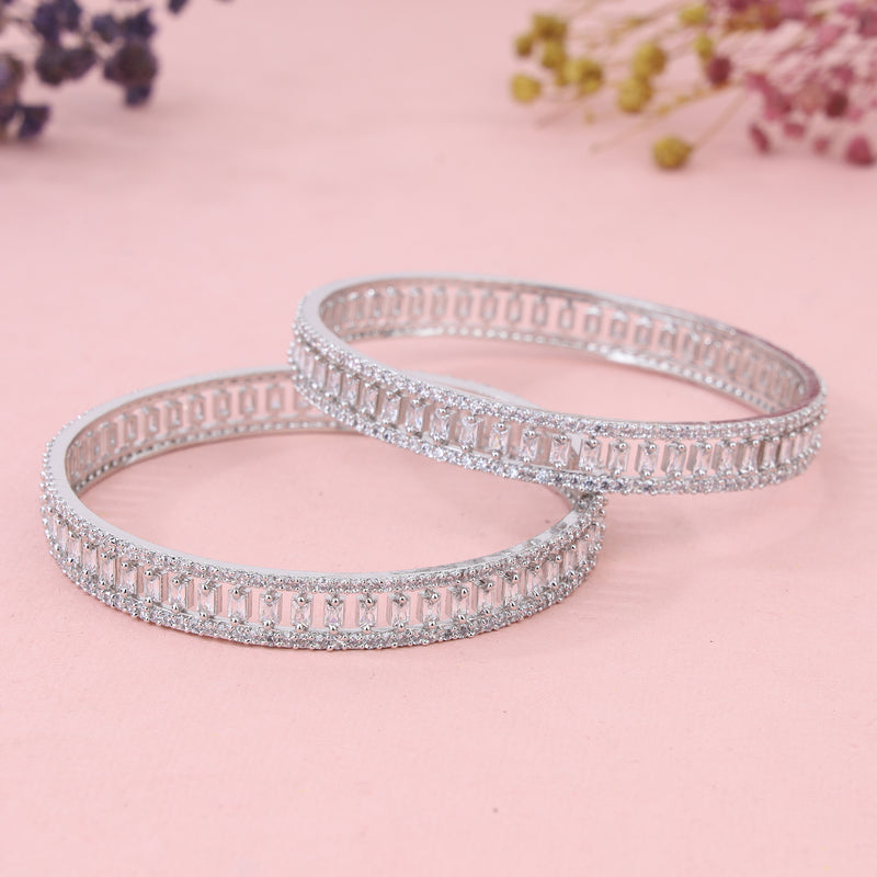 Premium American Diamond Bangles Set