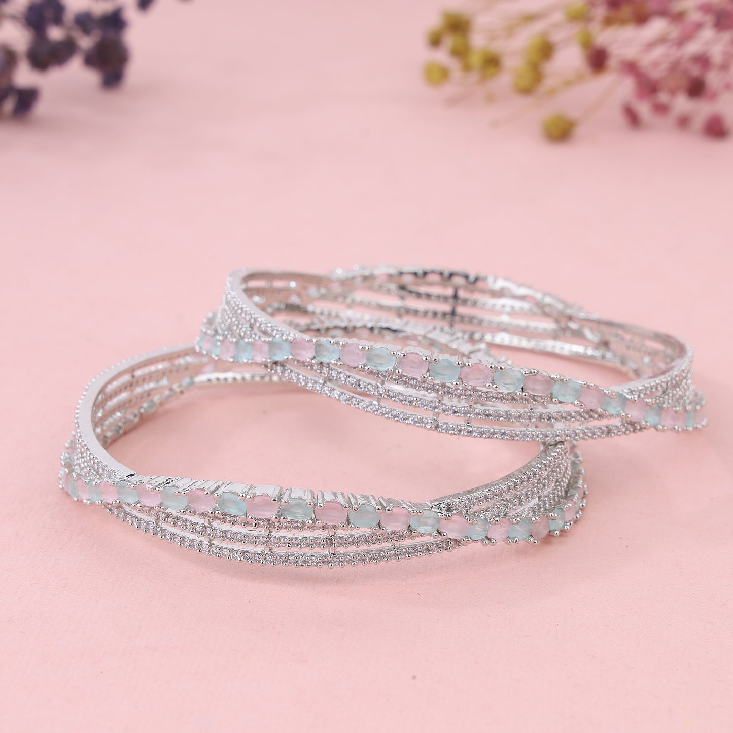 Zirconia Bangles Set