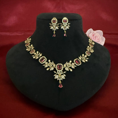 Designer Zircon Necklace Set