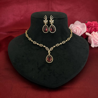 Light Weight Zircon Necklace Set