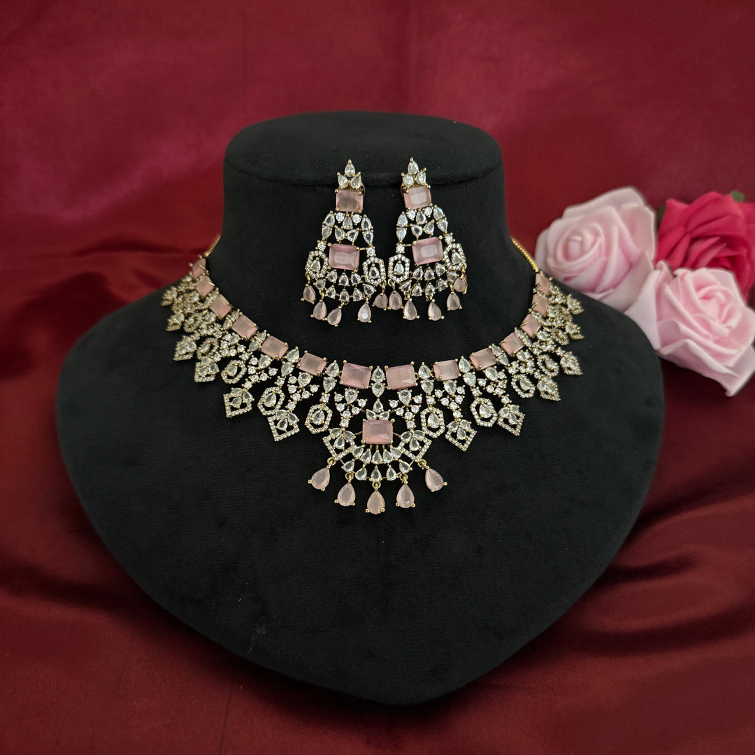 Gold Plated Zircon Necklace Set