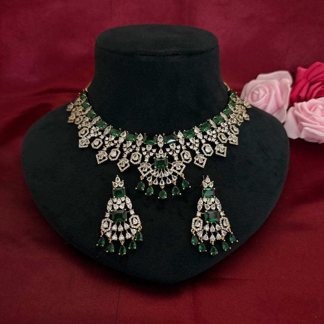 Gold Plated Zircon Necklace Set