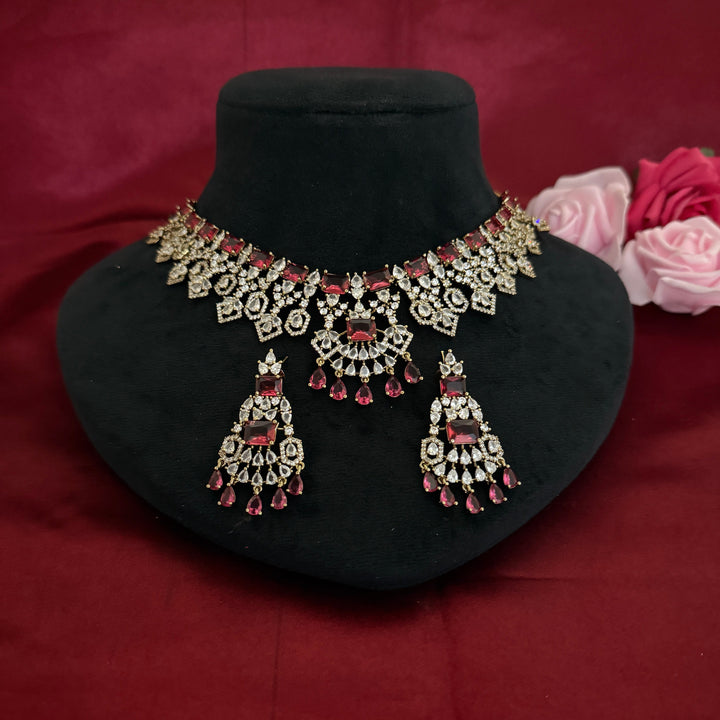 Gold Plated Zircon Necklace Set