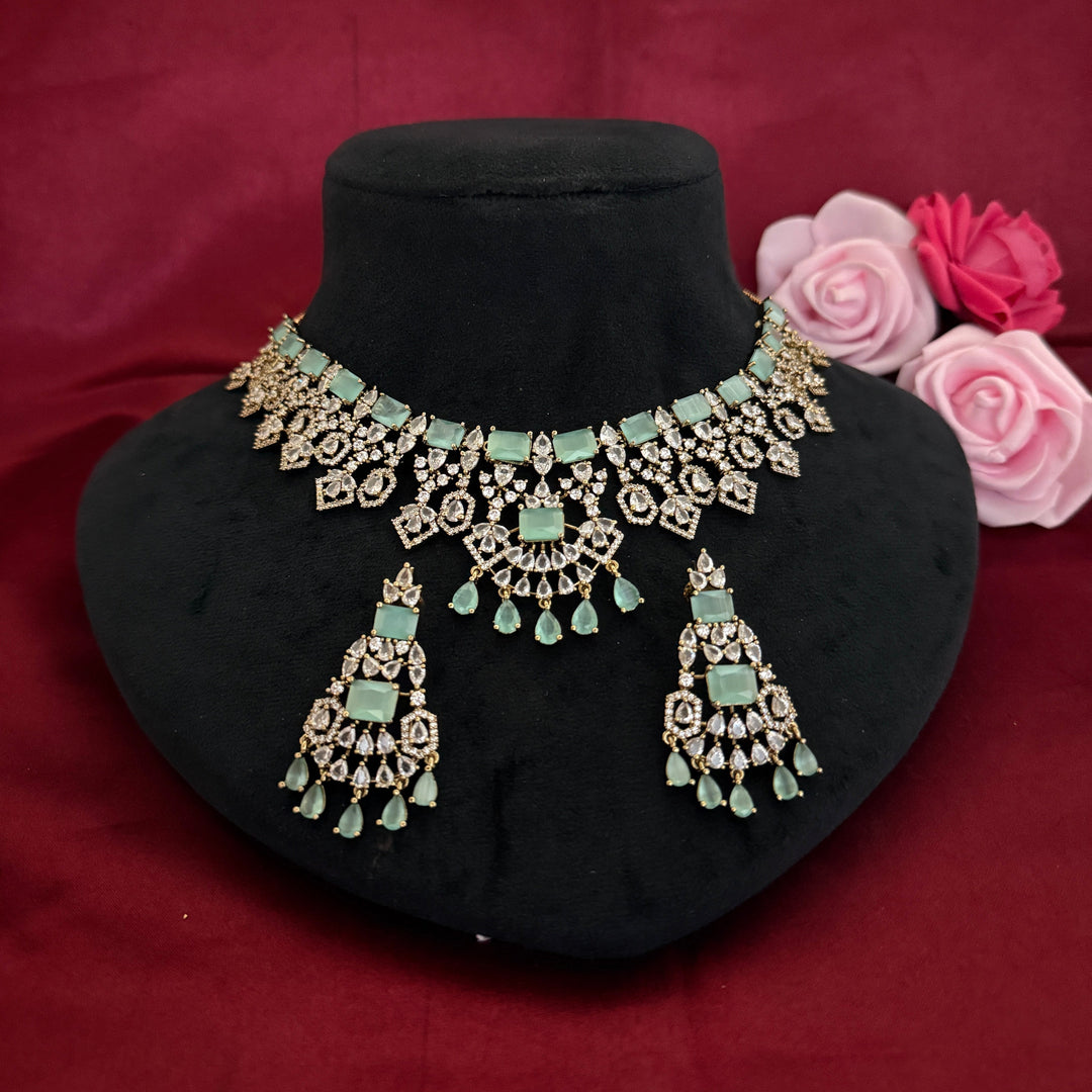 Gold Plated Zircon Necklace Set