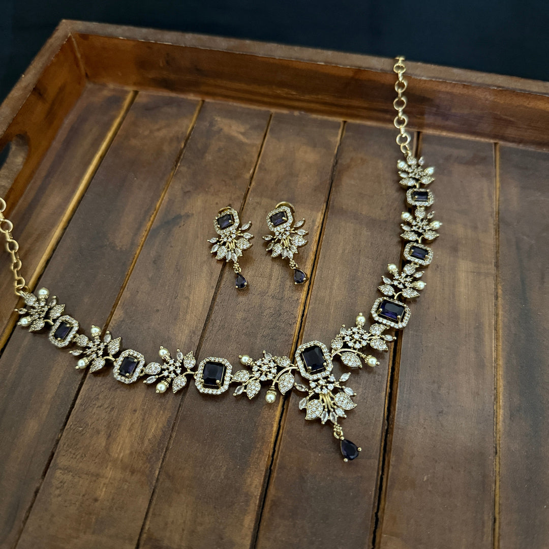 Designer Zircon Necklace Set