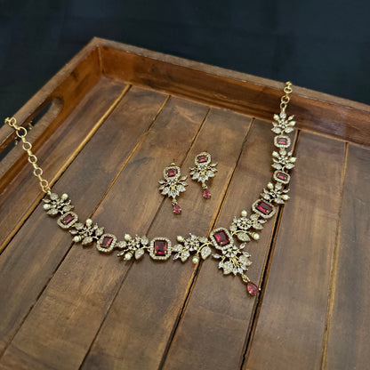 Designer Zircon Necklace Set