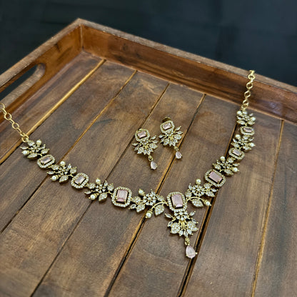 Designer Zircon Necklace Set