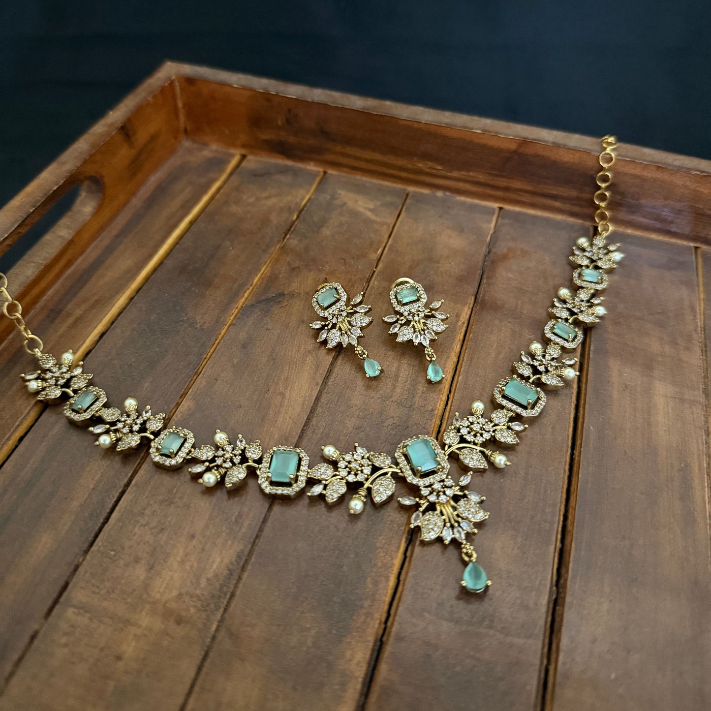 Designer Zircon Necklace Set